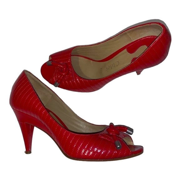 Chloe open toe knot pumps size 36.5 💯 Authentic - Picture 1 of 9